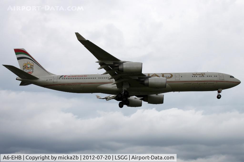 A6-EHB, 2006 Airbus A340-541 C/N 757, Landing in 05