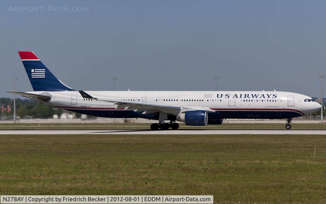 N278AY, 2001 Airbus A330-323 C/N 0388, departure from Munich