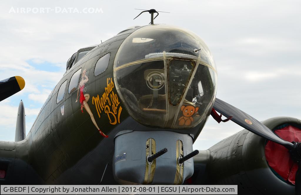 G-BEDF, 1944 Boeing B-17G Flying Fortress C/N 8693, At Imperial War Museum airfield, Duxford - now with 