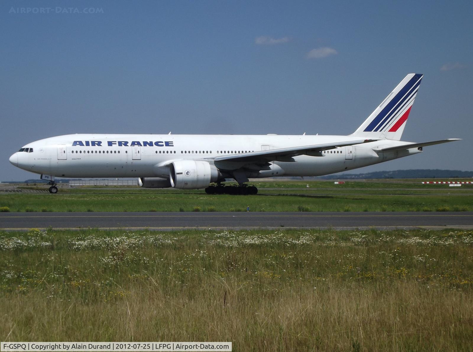 F-GSPQ, 2001 Boeing 777-228/ER C/N 28682, C/N 331, on lease by ILFC as with quite a few airliners operated by Air France.