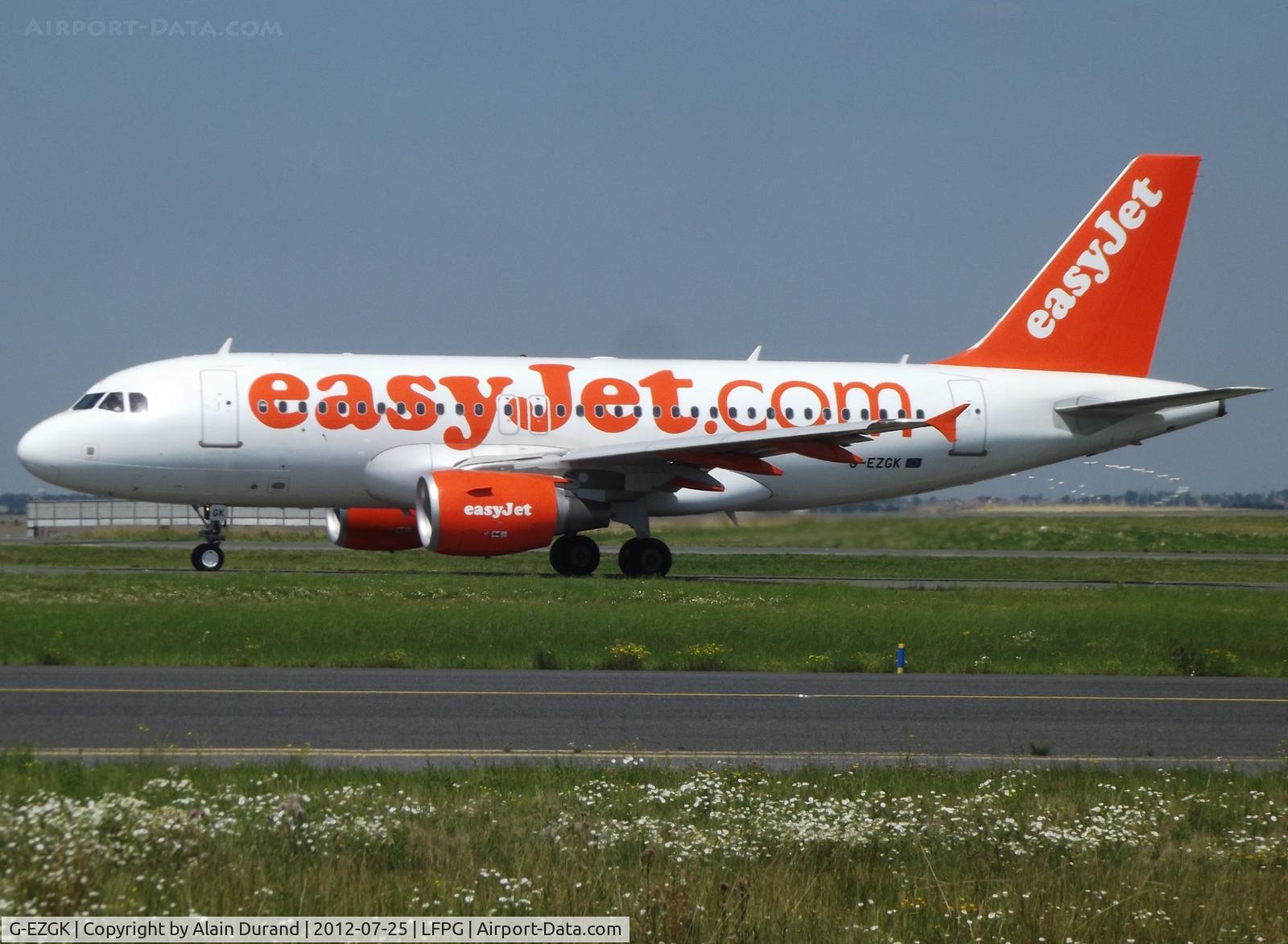G-EZGK, 2011 Airbus A319-111 C/N 4717, was ferried from XFW to LGW on 2011-05-26 and introduced into revenue service on the same day with a return to KGS.