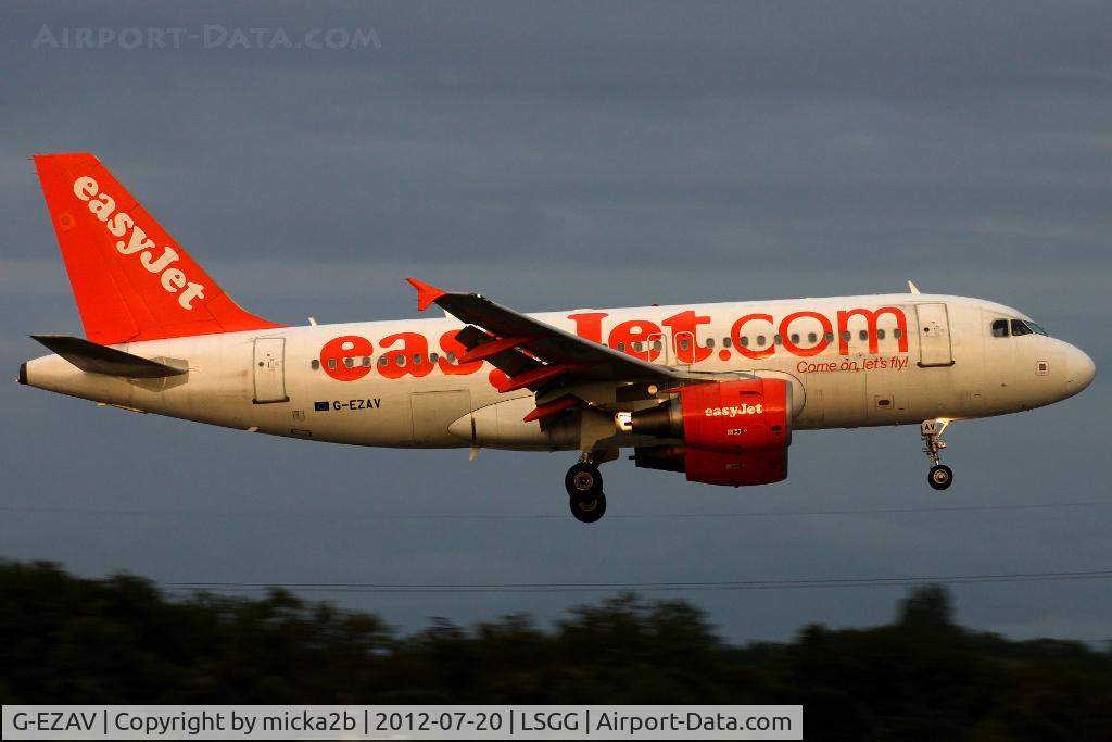 G-EZAV, 2006 Airbus A319-111 C/N 2803, Landing in 23