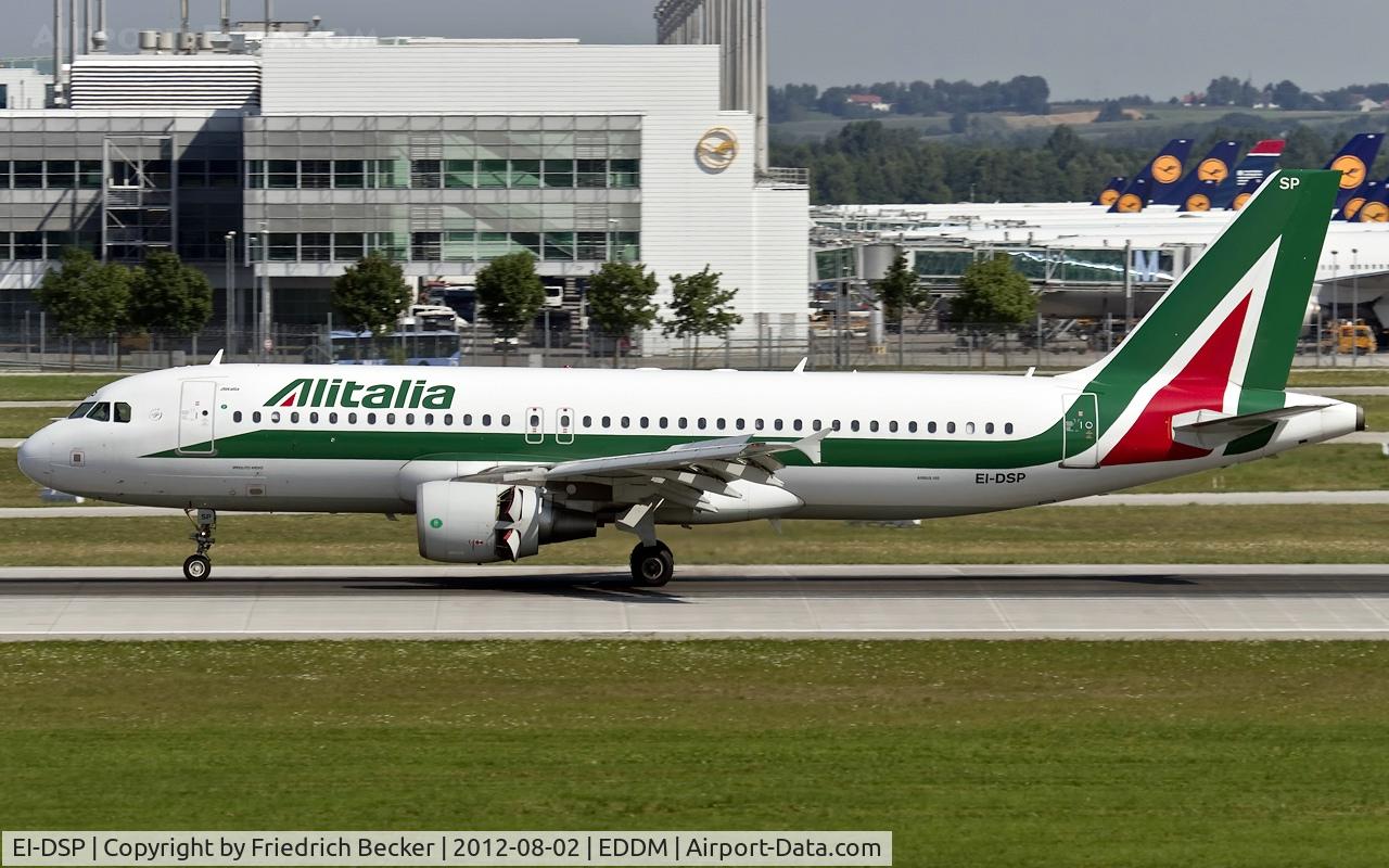 EI-DSP, 2008 Airbus A320-216 C/N 3482, decelerating after touchdown