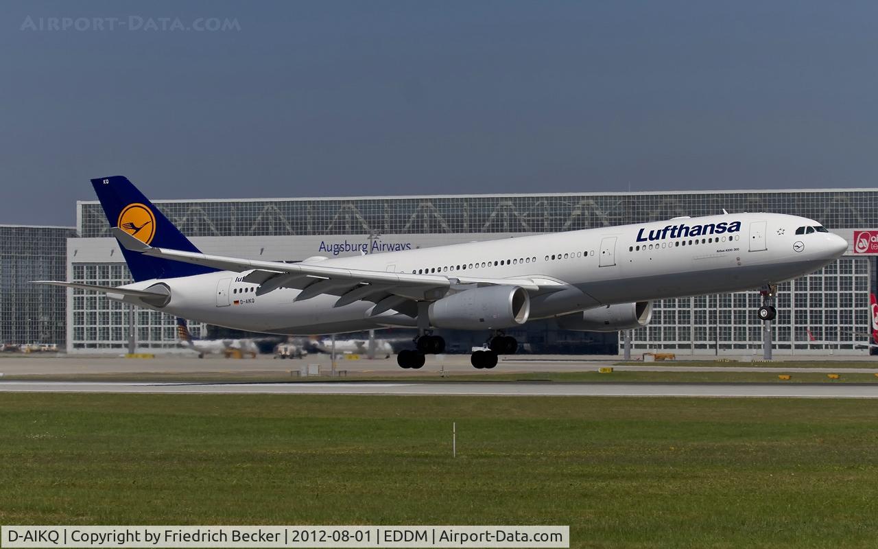 D-AIKQ, 2012 Airbus A330-343X C/N 1305, moments prior touchdown