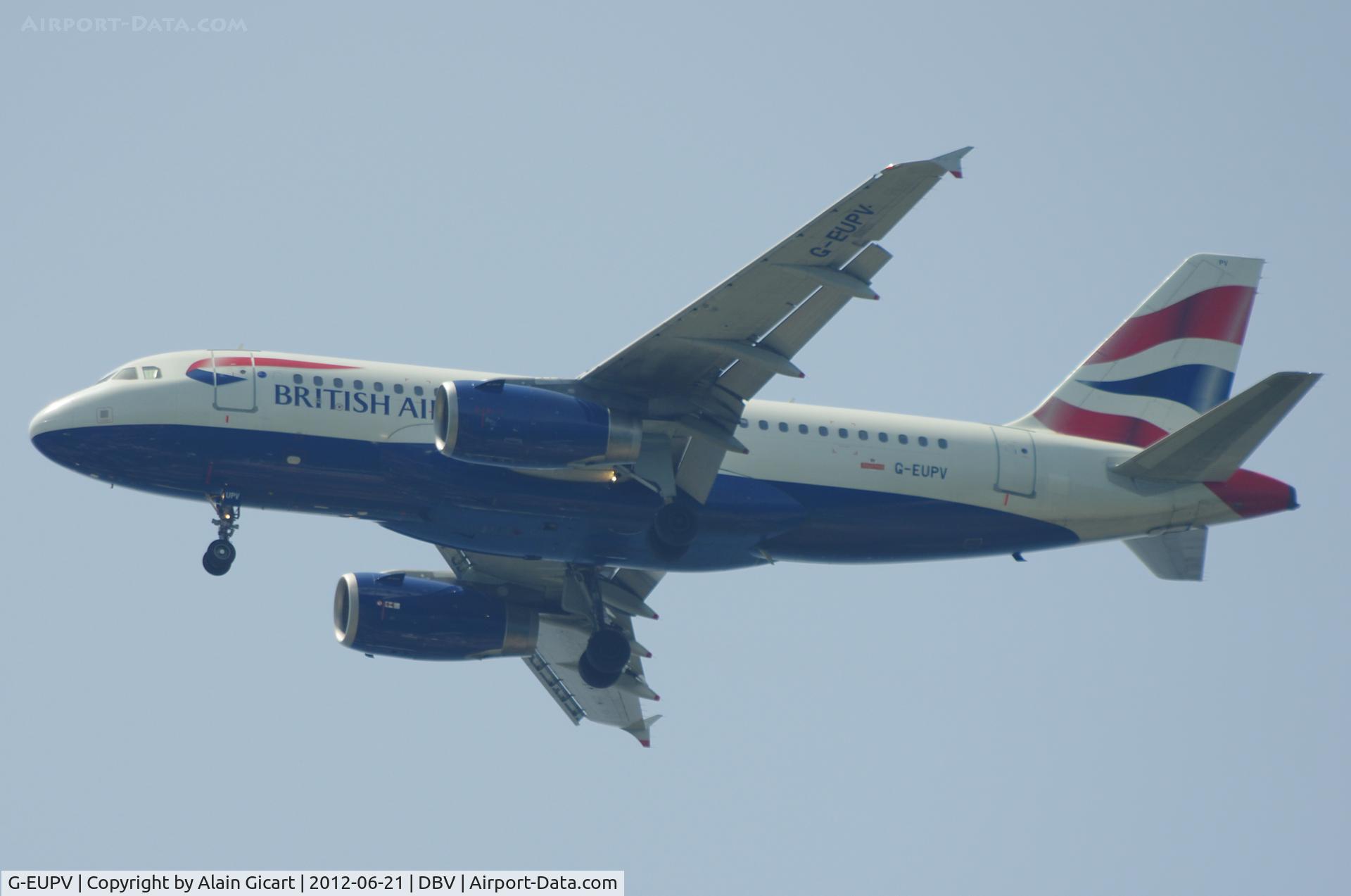 G-EUPV, 2001 Airbus A319-131 C/N 1423, Approach Dubrovnik airport
