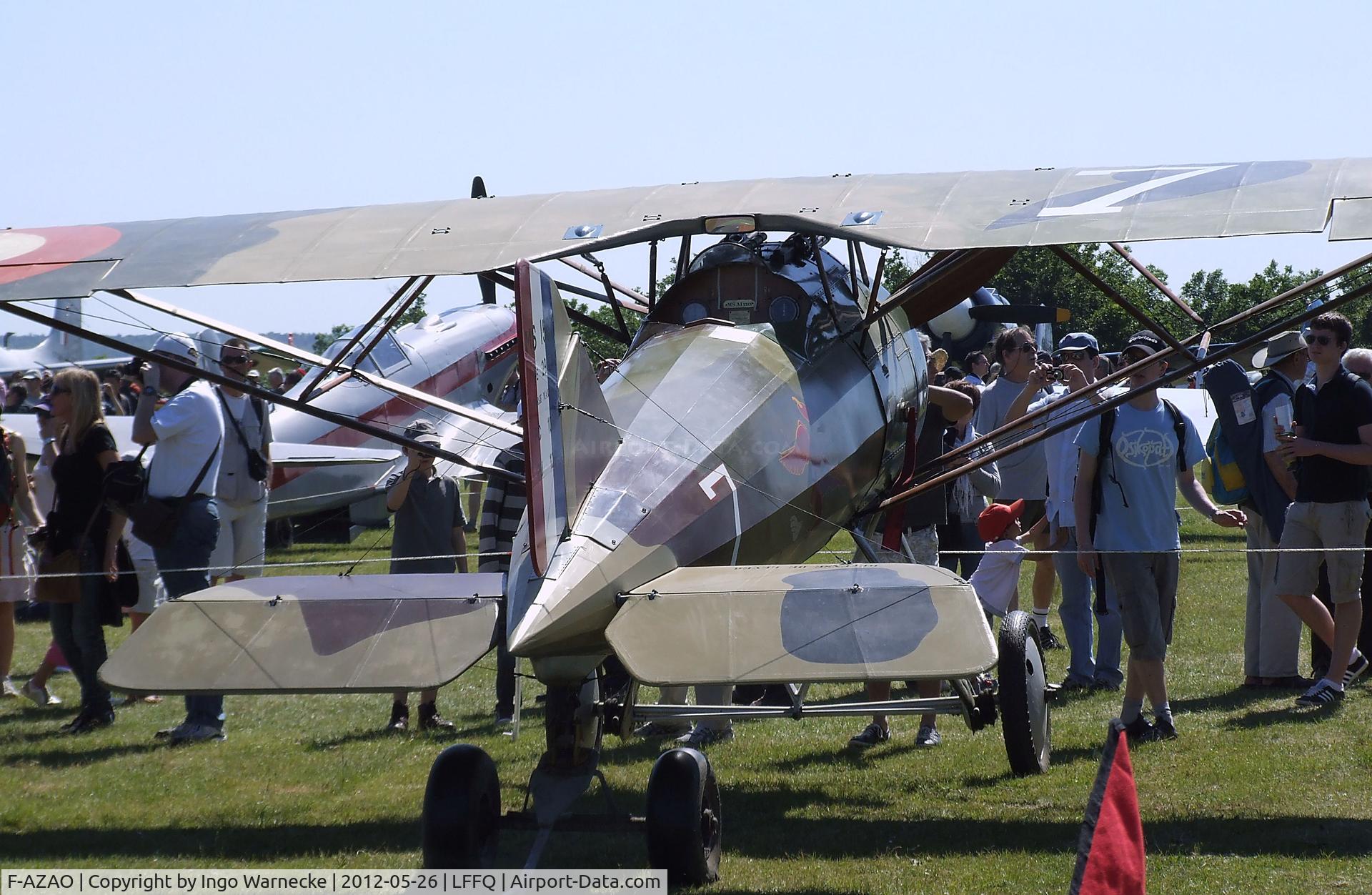 F-AZAO, Morane-Saulnier MS-A1 Replica C/N 03, Morane-Saulnier A1 replica at the Meeting Aerien 2012, La-Ferte-Alais