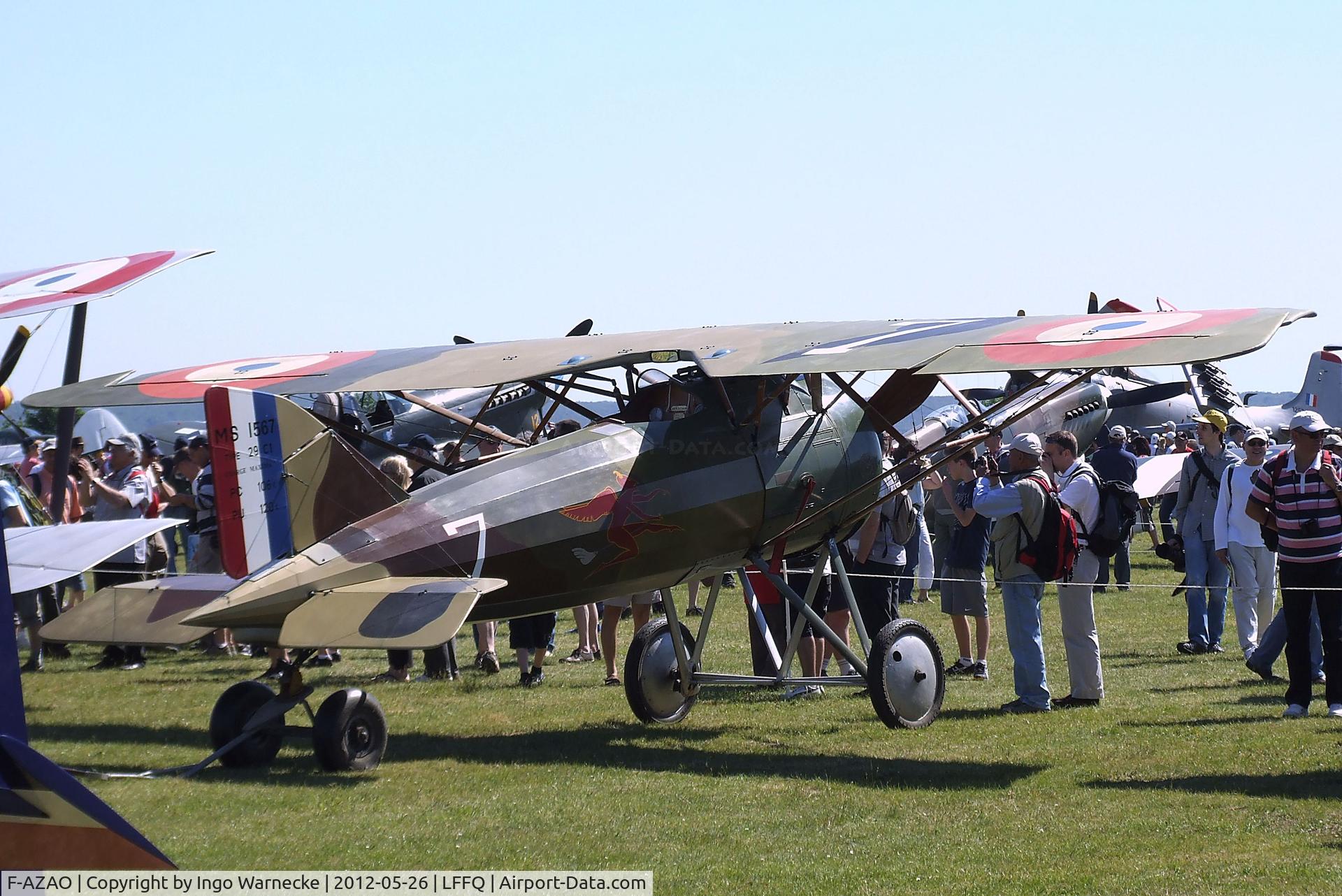 F-AZAO, Morane-Saulnier MS-A1 Replica C/N 03, Morane-Saulnier A1 replica at the Meeting Aerien 2012, La-Ferte-Alais