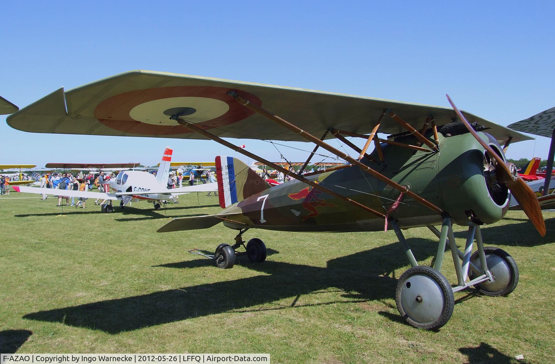 F-AZAO, Morane-Saulnier MS-A1 Replica C/N 03, Morane-Saulnier A1 replica at the Meeting Aerien 2012, La-Ferte-Alais
