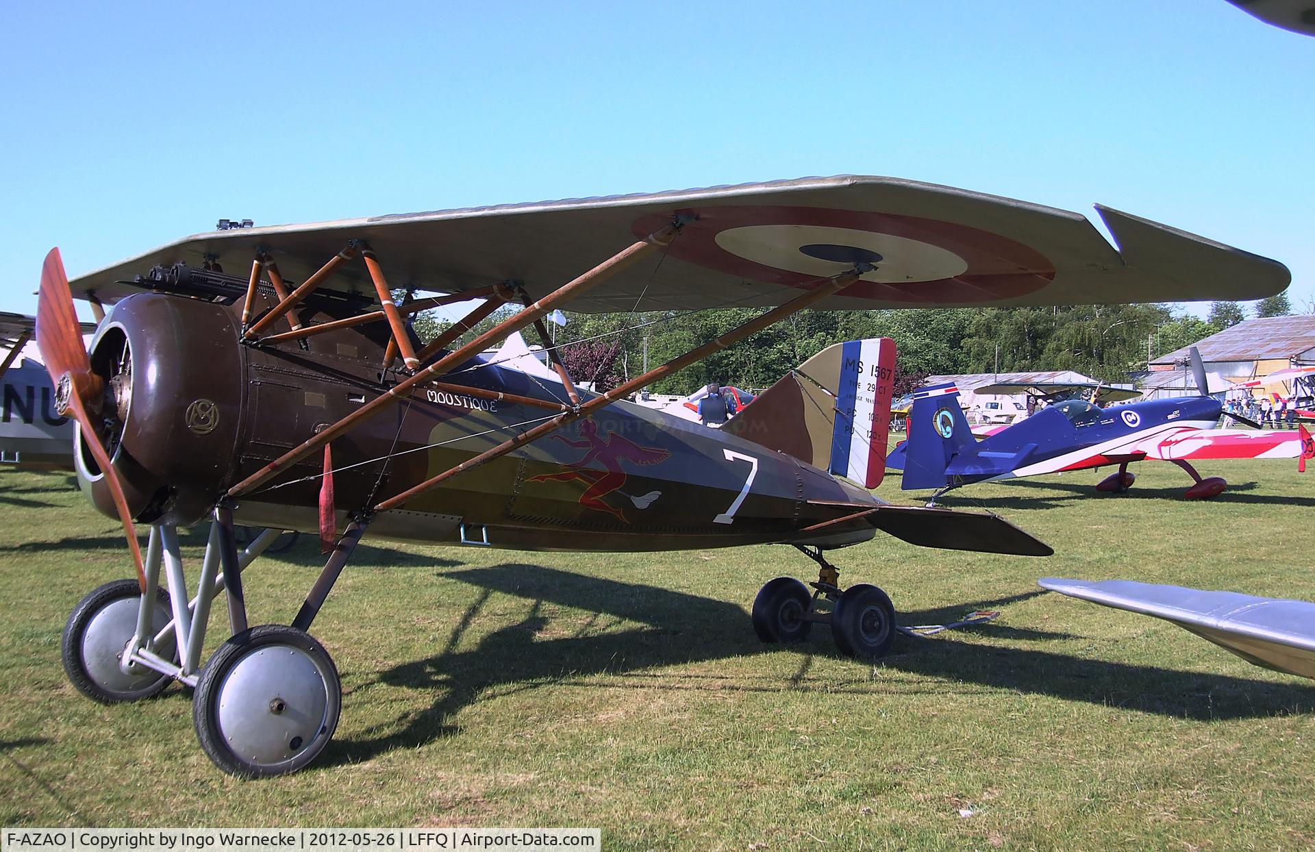 F-AZAO, Morane-Saulnier MS-A1 Replica C/N 03, Morane-Saulnier A1 replica at the Meeting Aerien 2012, La-Ferte-Alais