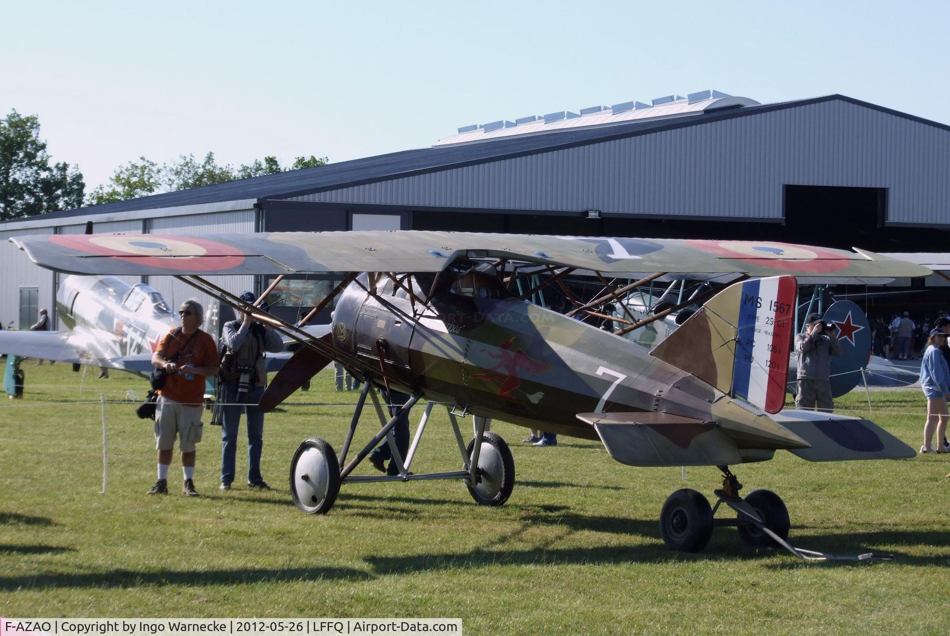 F-AZAO, Morane-Saulnier MS-A1 Replica C/N 03, Morane-Saulnier A1 replica at the Meeting Aerien 2012, La-Ferte-Alais