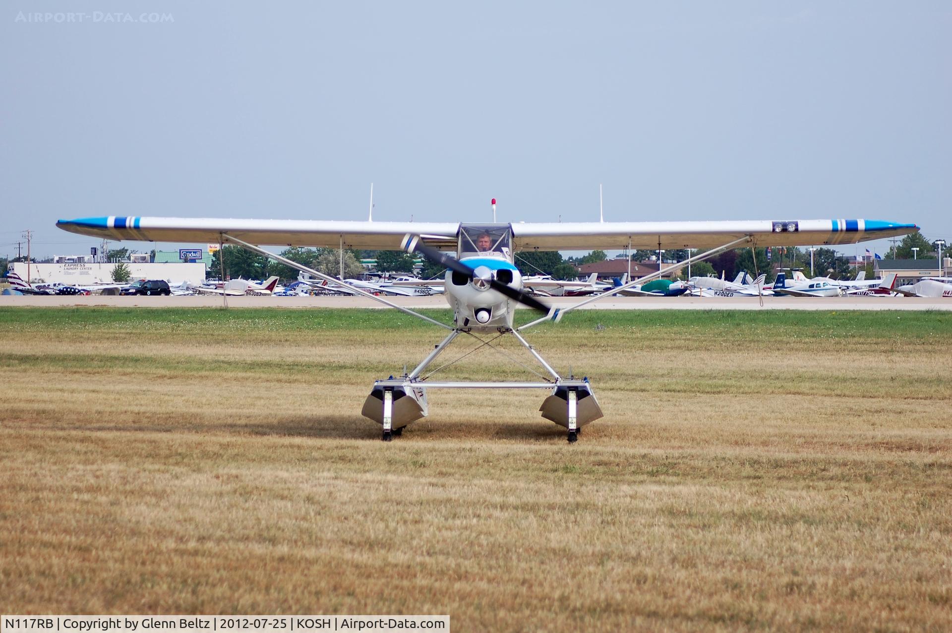 N117RB, 2002 Piper PA-18-150 Super Cub C/N 9930CC, Taxiing in at Oshkosh on 25 July 2012.