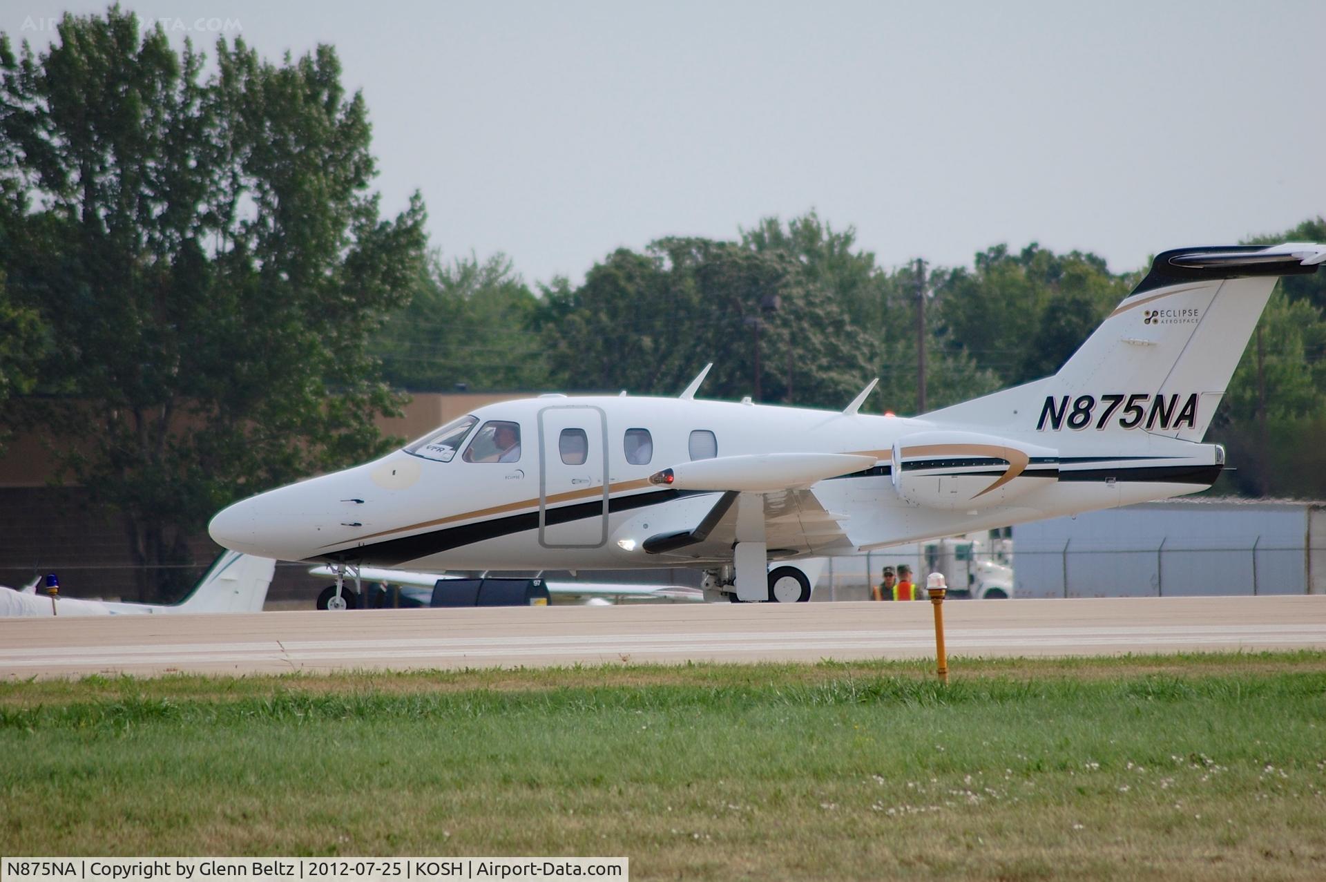 N875NA, 2007 Eclipse Aviation Corp EA500 C/N 000018, Taxiing at Oshkosh on 25 July 2012.