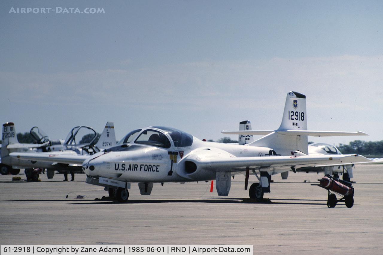 61-2918, 1961 Cessna T-37B Tweety Bird C/N 40716, At Randolph AFB @ 1985