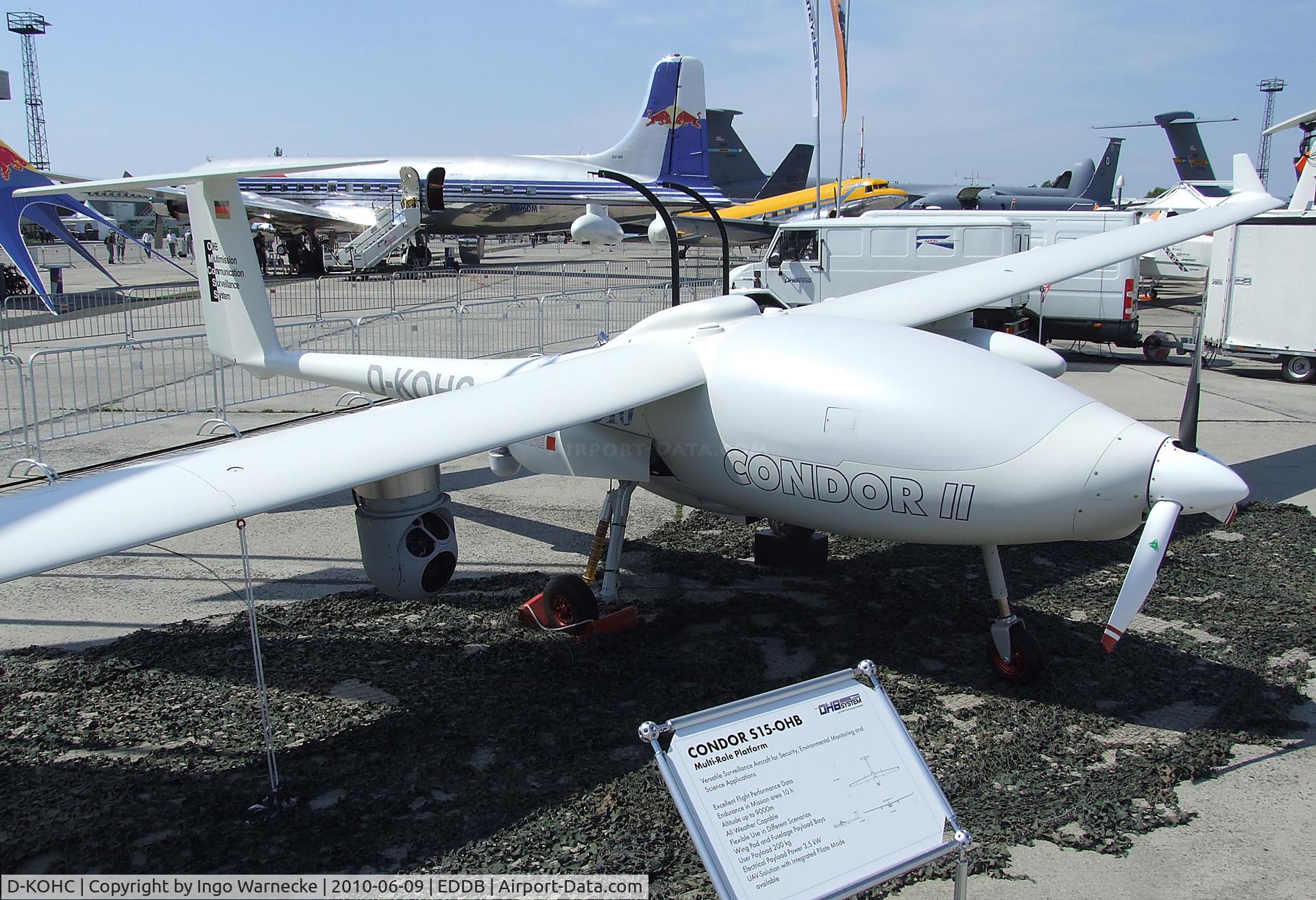 D-KOHC, Stemme S-15 Condor II C/N Not found D-KOHC, Stemme S-15 Condor II OMCoSS (OHB Multimission Communication Surveillance System) at ILA 2010, Berlin