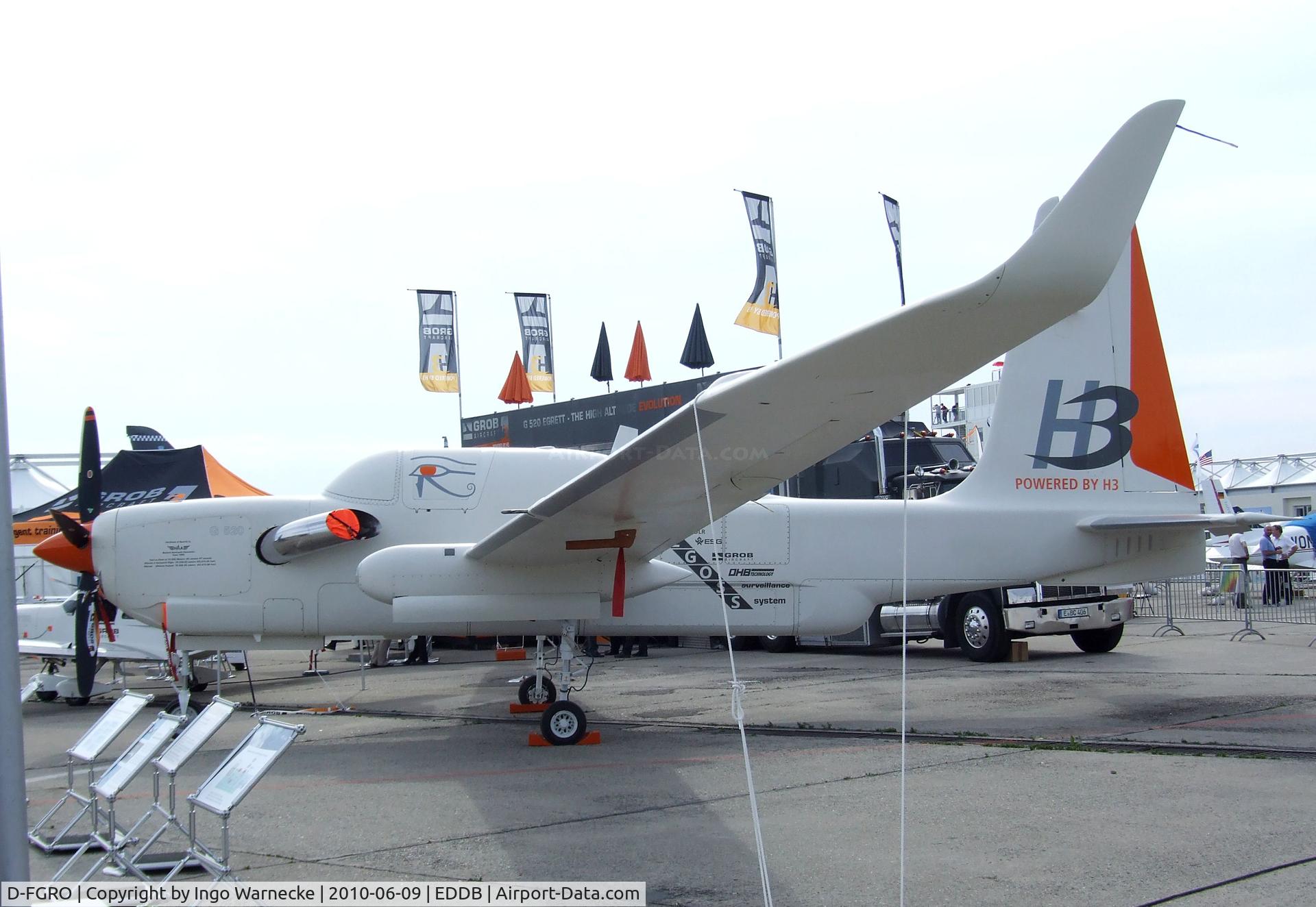 D-FGRO, 1991 Grob G-520 Egrett II C/N 10005, Grob G.520 EGRETT-2 / STRATO-1, currently not carrying the registration as DEGOSS demostrator at ILA 2010, Berlin
