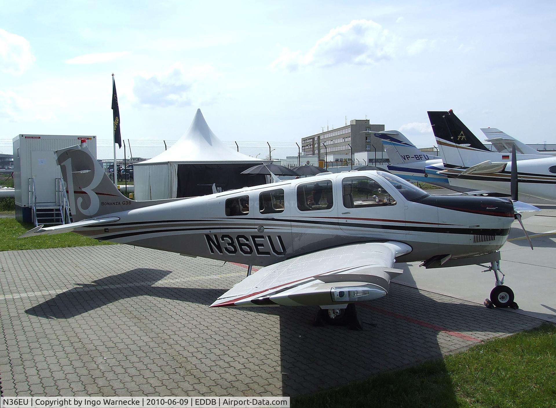 N36EU, Hawker Beechcraft G36 C/N E-3924, Beechcraft G36 Bonanza at ILA 2010, Berlin