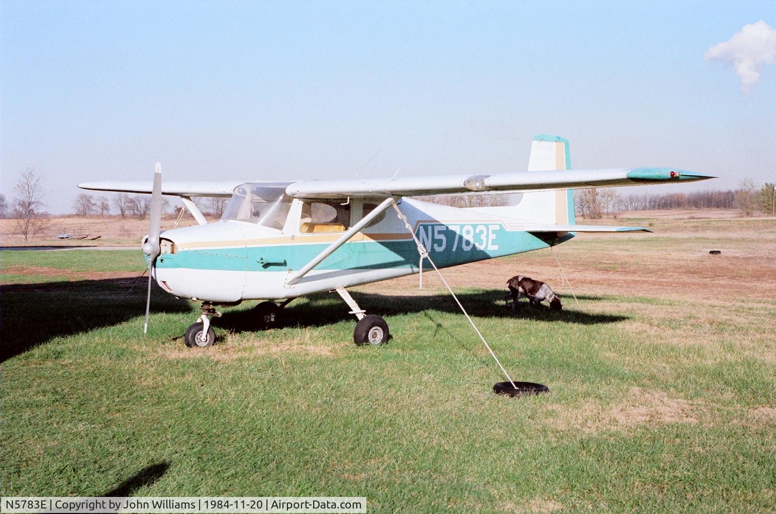 N5783E, 1959 Cessna 150 C/N 17283, I believe this aircraft has been parted out.
Photo taken at old Manito Waddell airport.