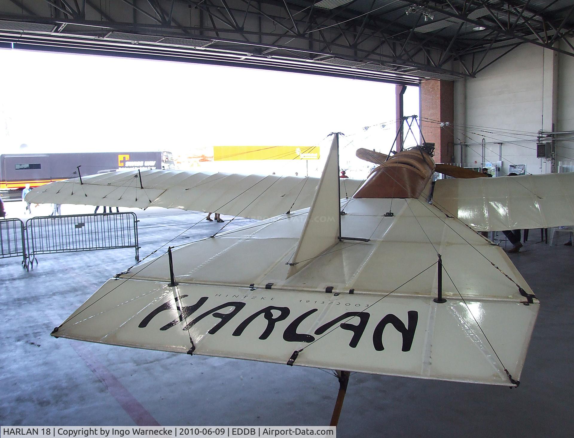HARLAN 18, Horst Hintzke Harlan 1913 Eindecker replica C/N unknown, Horst Hintzke Harlan 1913 Eindecker replica at ILA 2010, Berlin