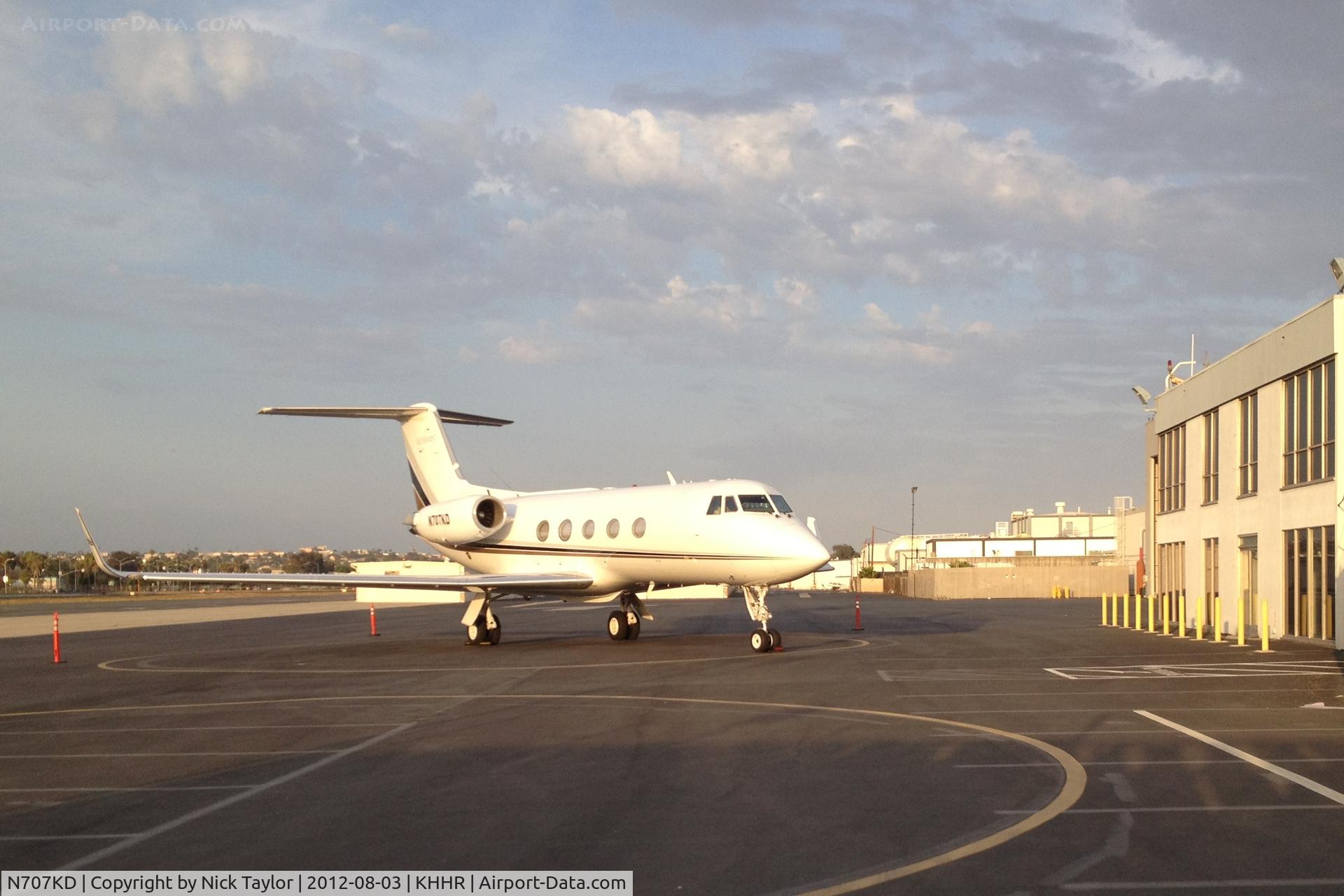 N707KD, 1977 Gulfstream American G-1159 Gulfstream II C/N 214, Parked at Hawthorne