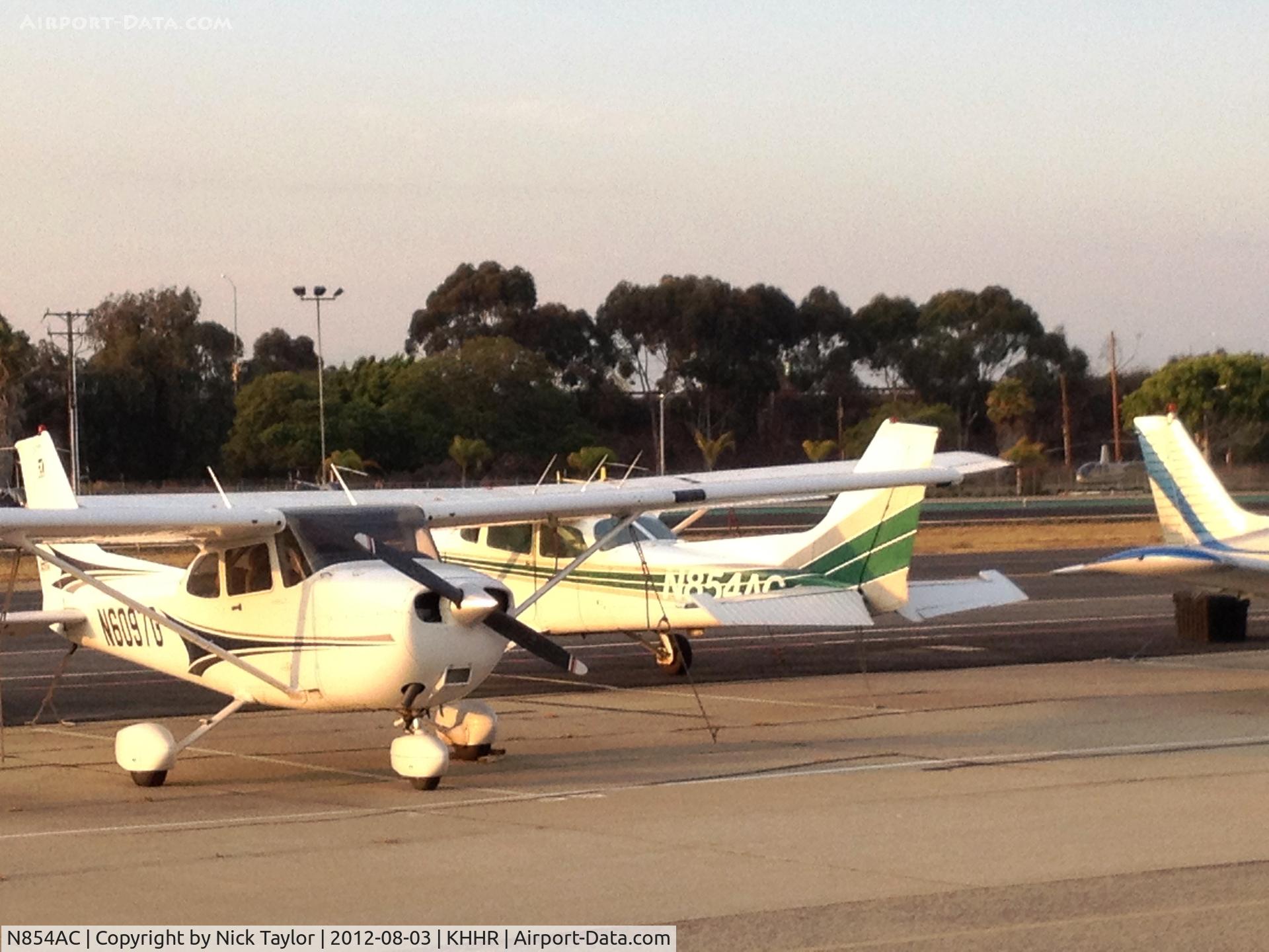 N854AC, 1975 Cessna 172M C/N 17265443, Parked on the south side