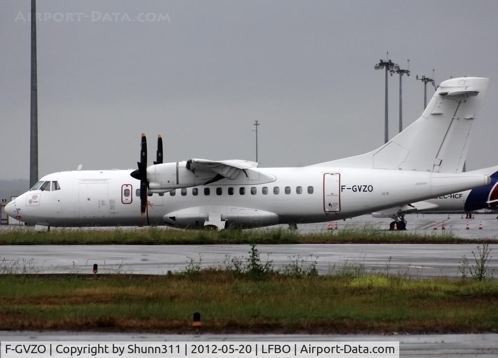 F-GVZO, 1988 ATR 42-312 C/N 080, Parked at the General Aviation area... All white without titles or logos...