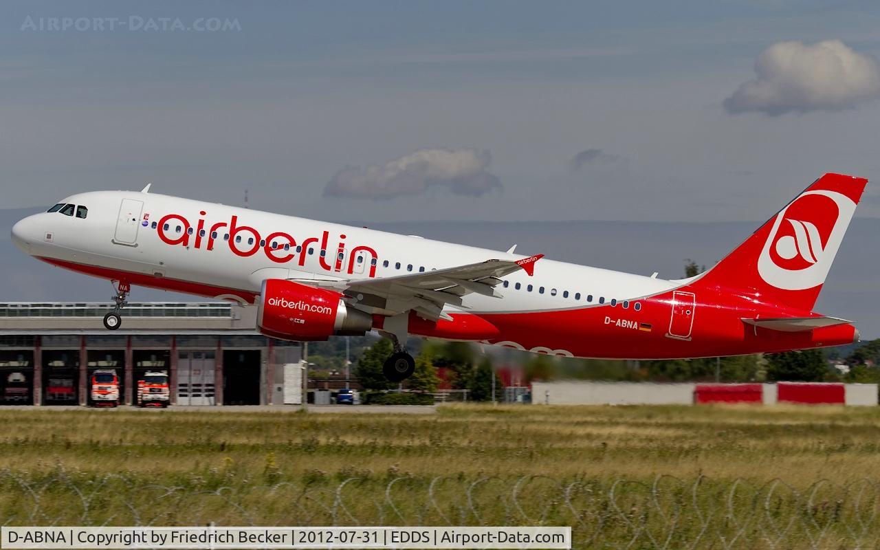 D-ABNA, 2012 Airbus A320-214 C/N 5191, departure from Stuttgart