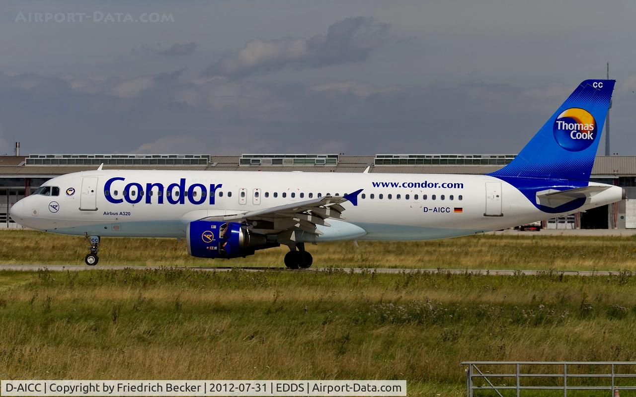 D-AICC, 1998 Airbus A320-212 C/N 0809, decelerating after touchdown