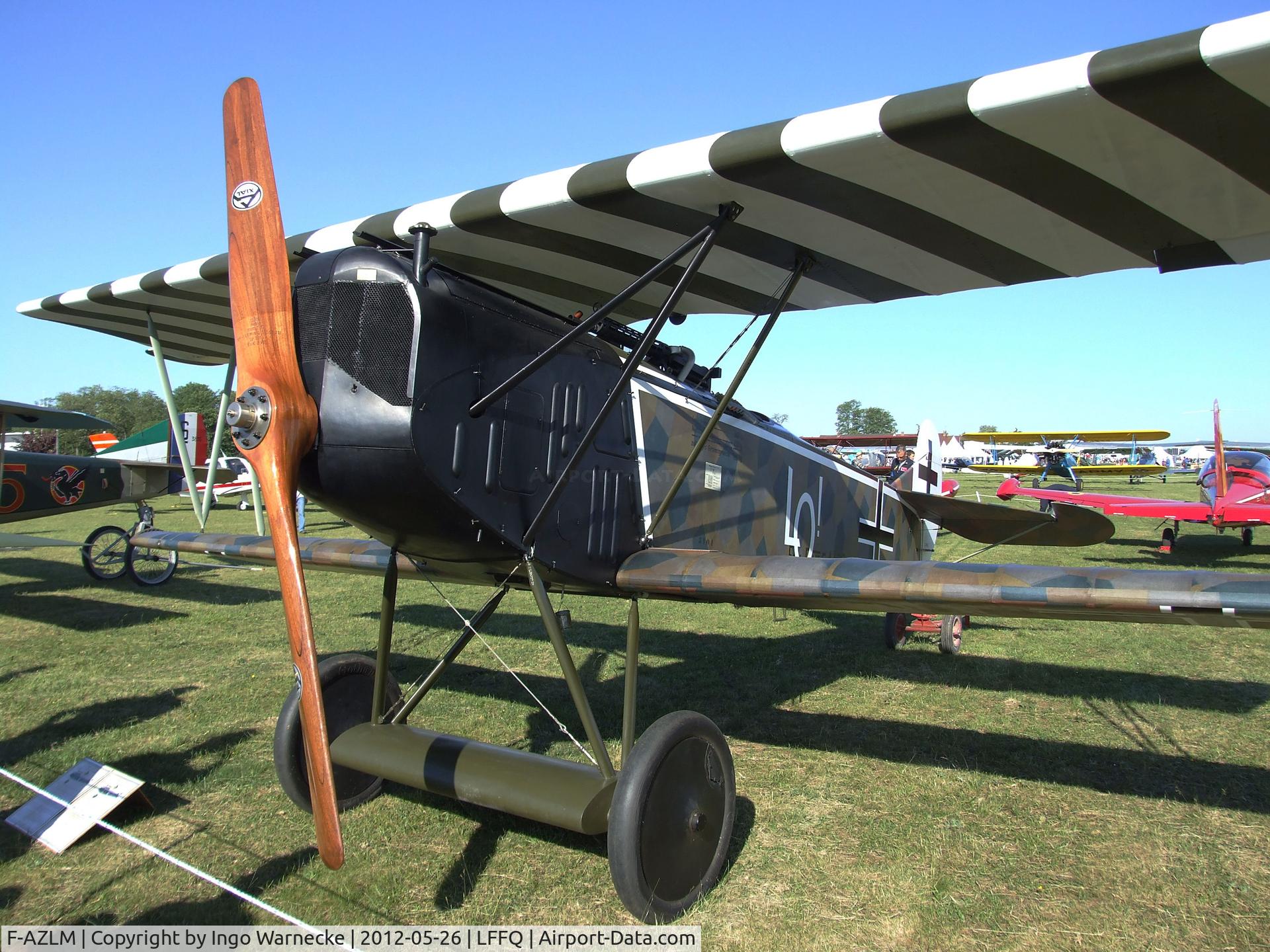 F-AZLM, 2007 Fokker D-VIIF Replica C/N 01MF, Fokker D VII replica at the Meeting Aerien 2012, La-Ferte-Alais
