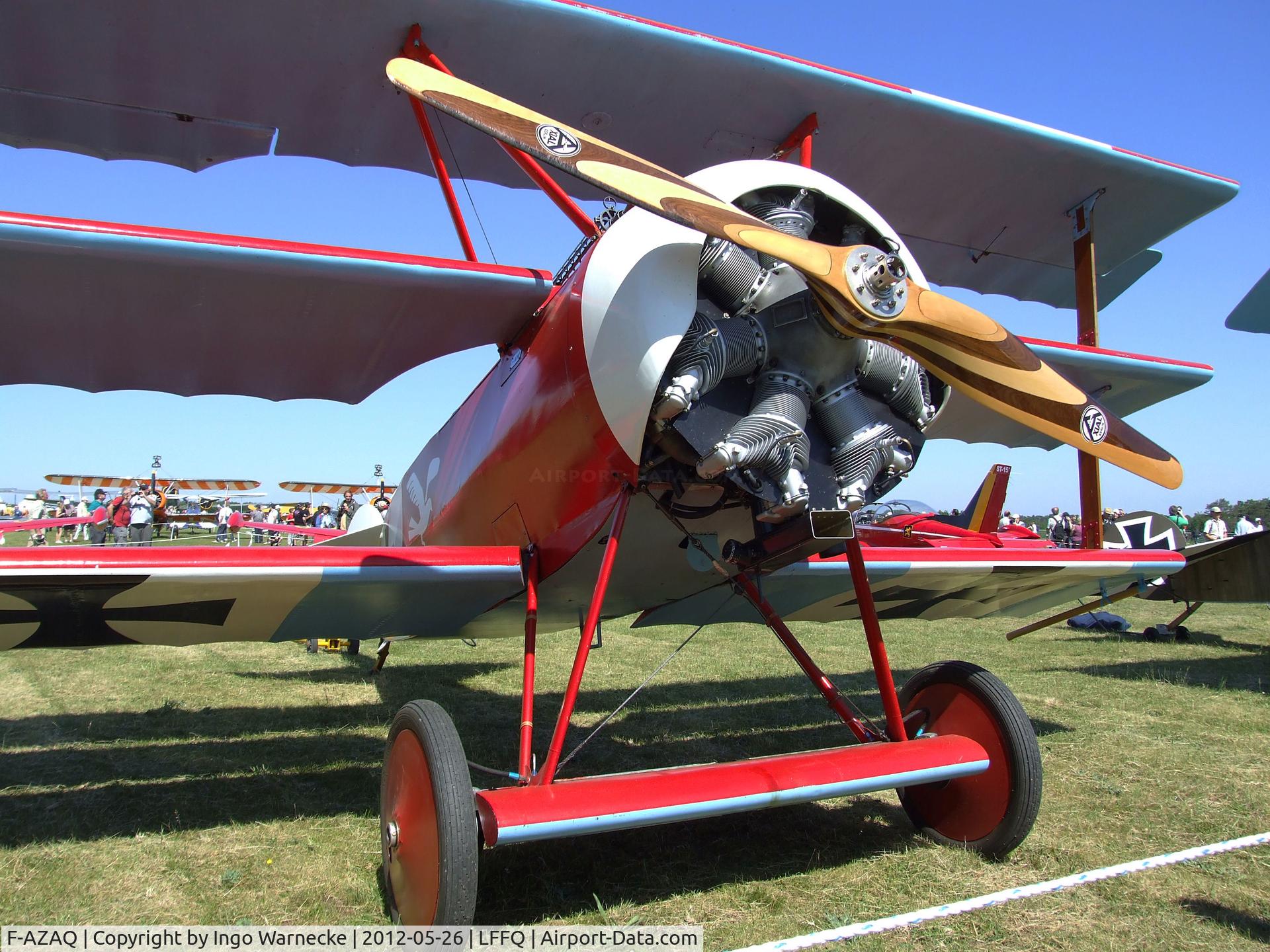 F-AZAQ, Fokker Dr.1 Triplane Replica C/N 01, Fokker Dr I replica at the Meeting Aerien 2012, La-Ferte-Alais