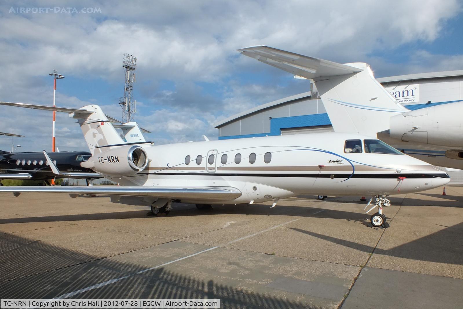 TC-NRN, 2010 Hawker Beechcraft 4000 C/N RC-44, parked at Luton