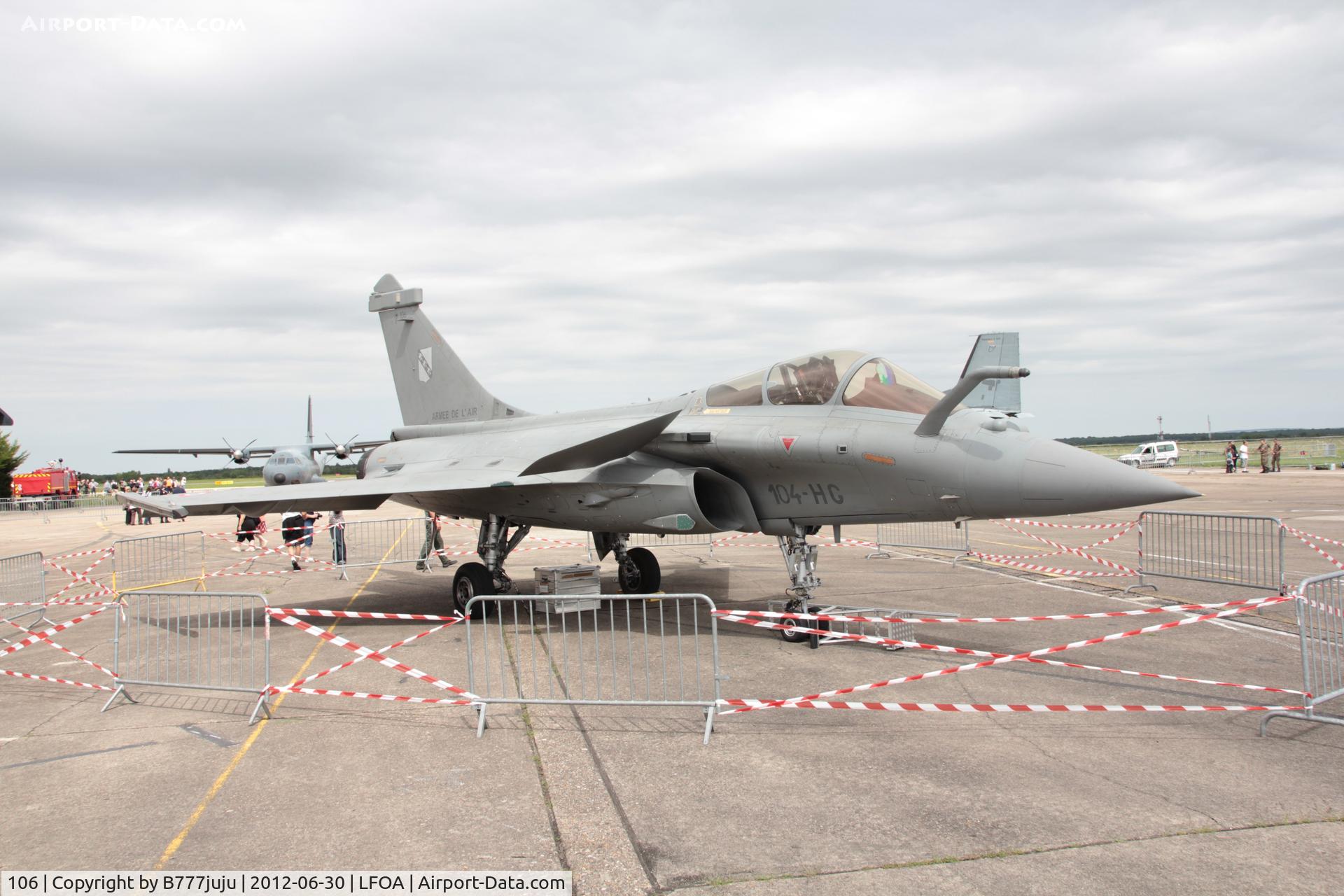 106, 2007 Dassault Rafale C C/N 106, on display at Avord Airshow 2012