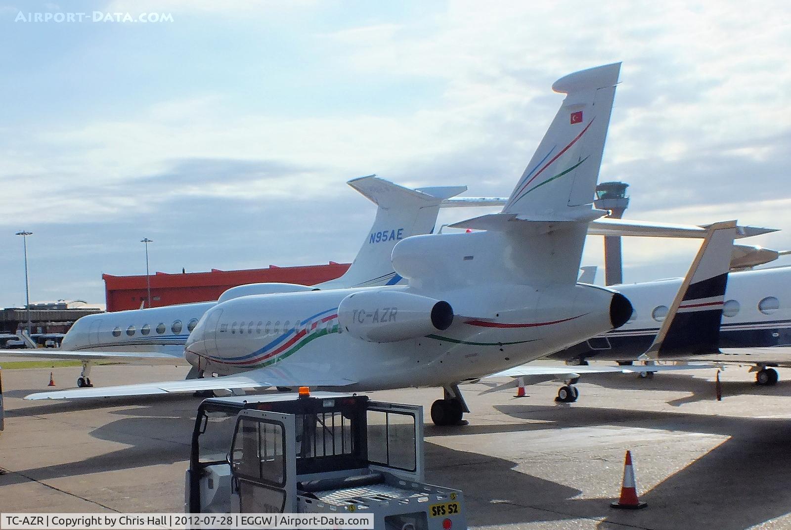 TC-AZR, 2010 Dassault Falcon 900EX C/N 236, parked at Luton