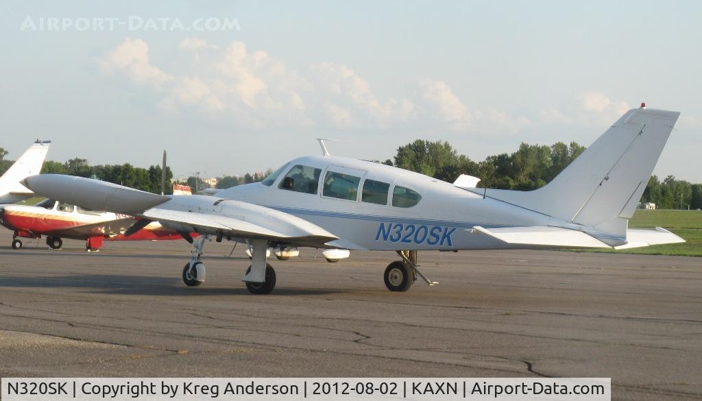 N320SK, 1967 Cessna 320E Executive Skyknight C/N 320E-0077, Cessna 320E on the ramp.