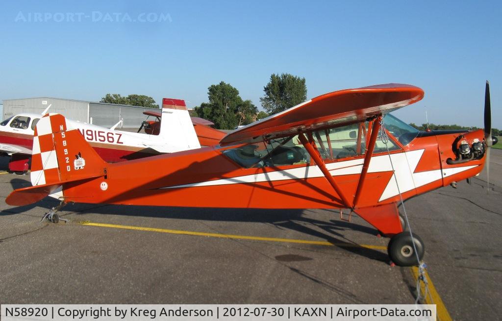 N58920, 1958 Piper J3C-65 Cub Cub C/N 45-55225, Piper J3C-65 Cub on the line.