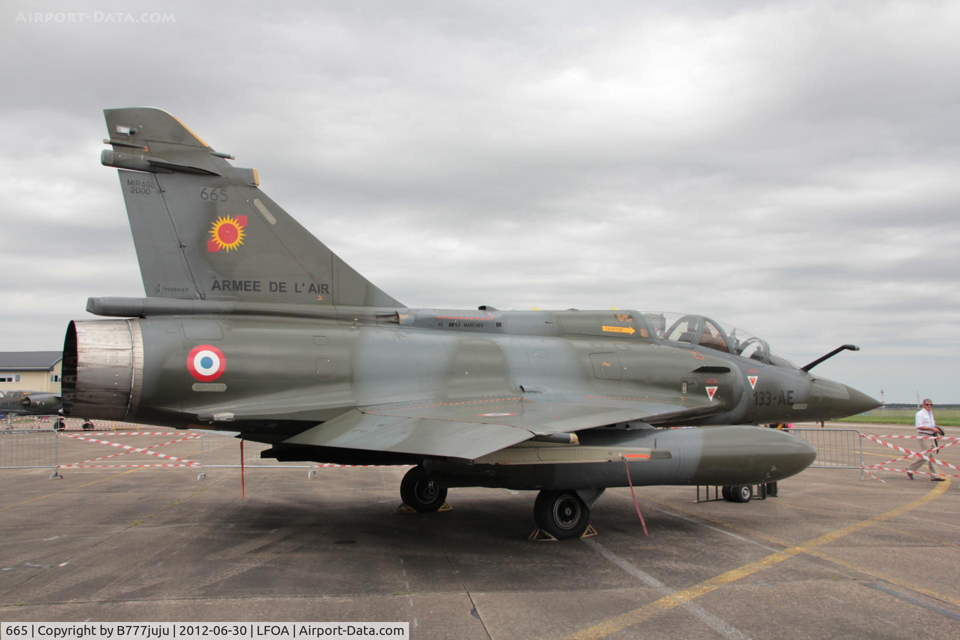665, Dassault Mirage 2000D C/N 537, on display at Avord Airshow 2012