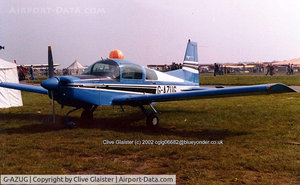 G-AZUG, 1972 American Aviation AA-5 Traveler C/N AA5-0083, Ex: N5883L > G-AZUG > G-KASH > OO-AET August 1985. Originally owned to, General Aviation Sales Ltd in May 1972 as G-AZUG.