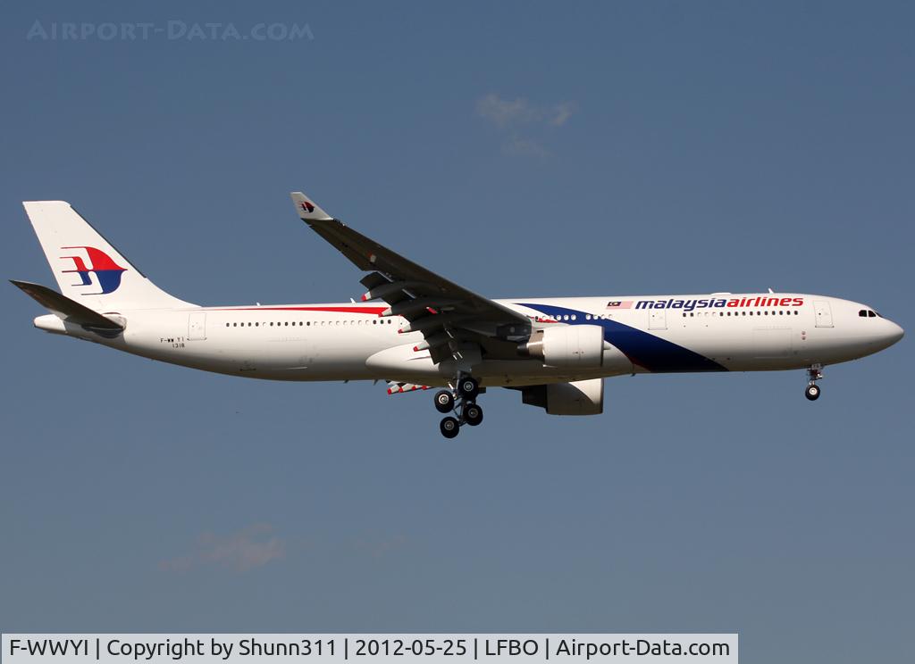 F-WWYI, 2012 Airbus A330-323X C/N 1318, C/n 1318 - To be 9M-MTG
