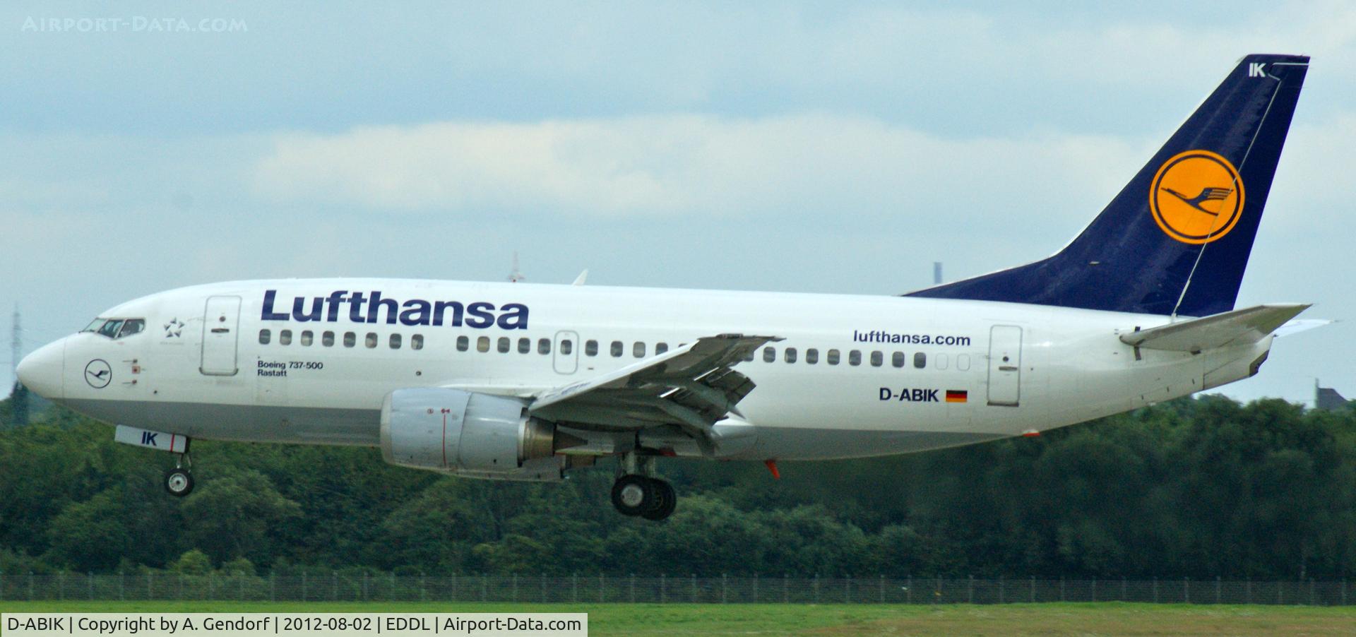 D-ABIK, 1991 Boeing 737-530 C/N 24823, Lufthansa, on short final at Düsseldorf Int´l (EDDL)