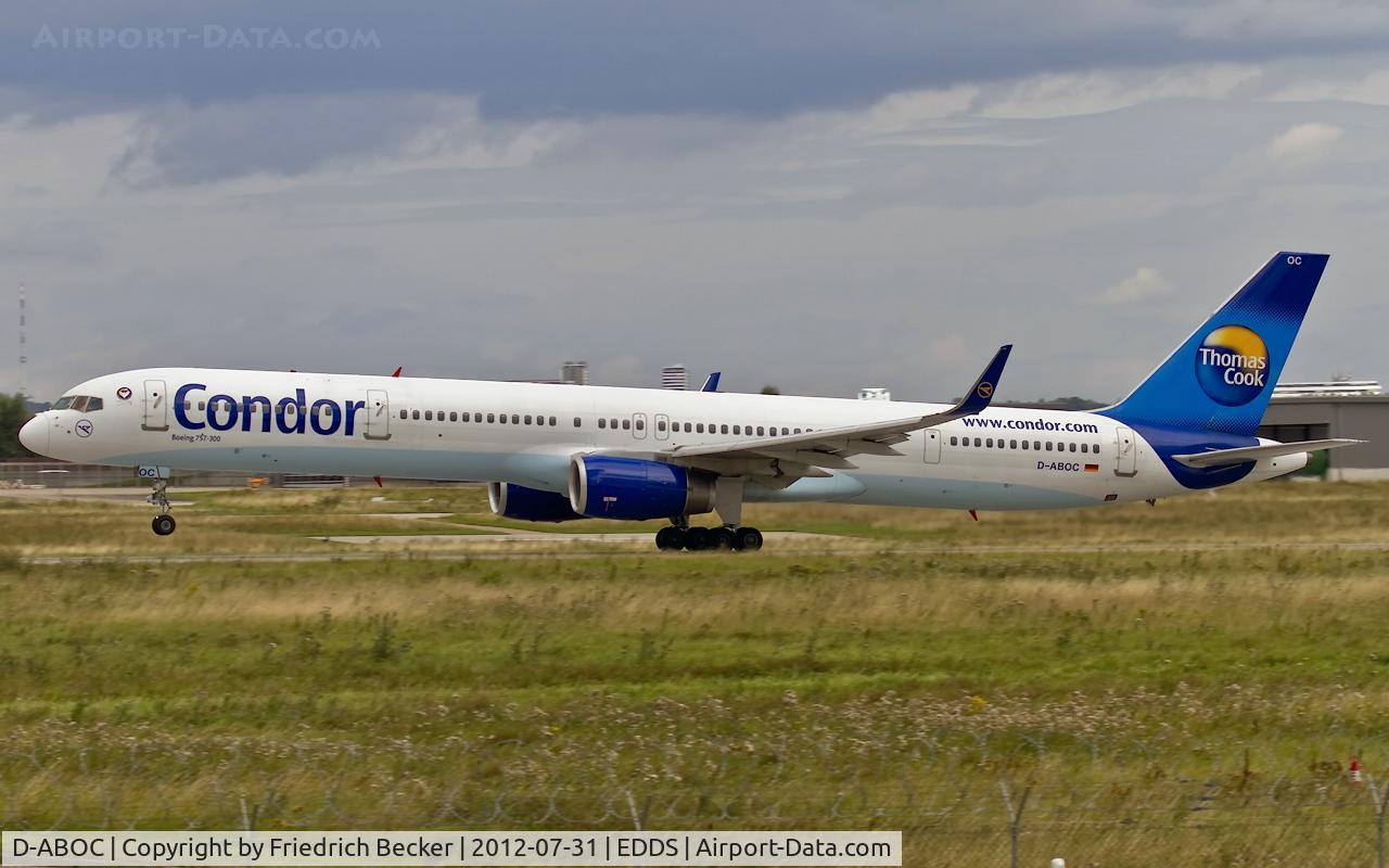 D-ABOC, 1998 Boeing 757-330 C/N 29015, departure from Stuttgart