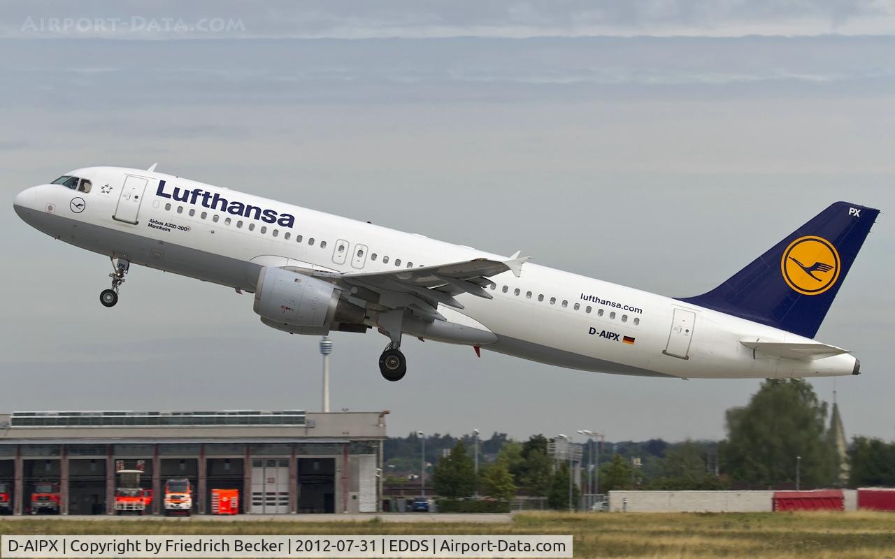 D-AIPX, 1990 Airbus A320-211 C/N 147, departure from Stuttgart