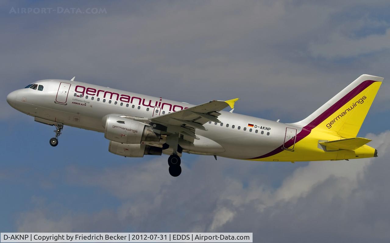 D-AKNP, 1999 Airbus A319-112 C/N 1155, departure from Stuttgart