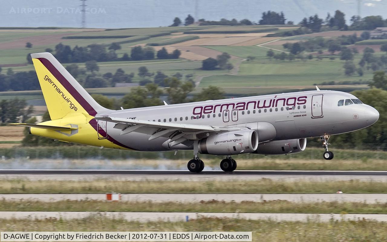 D-AGWE, 2007 Airbus A319-132 C/N 3128, touchdown