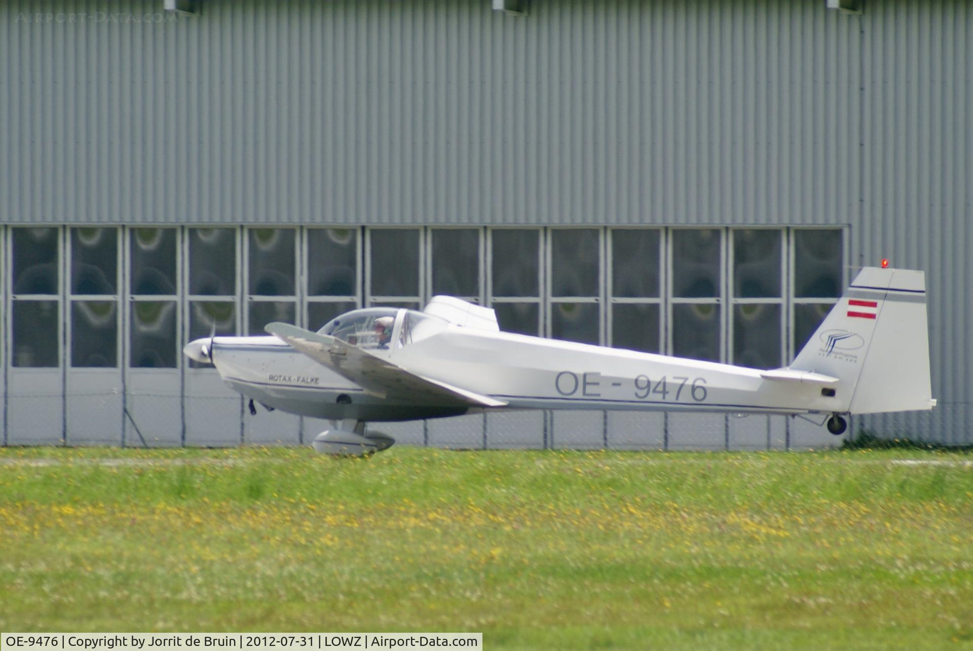 OE-9476, Scheibe SF-25C Falke C/N 44600, The grey motorglider during sunny weather made a bouncy landing on runway 08, but fortunately he was able to vacate te runway properly.