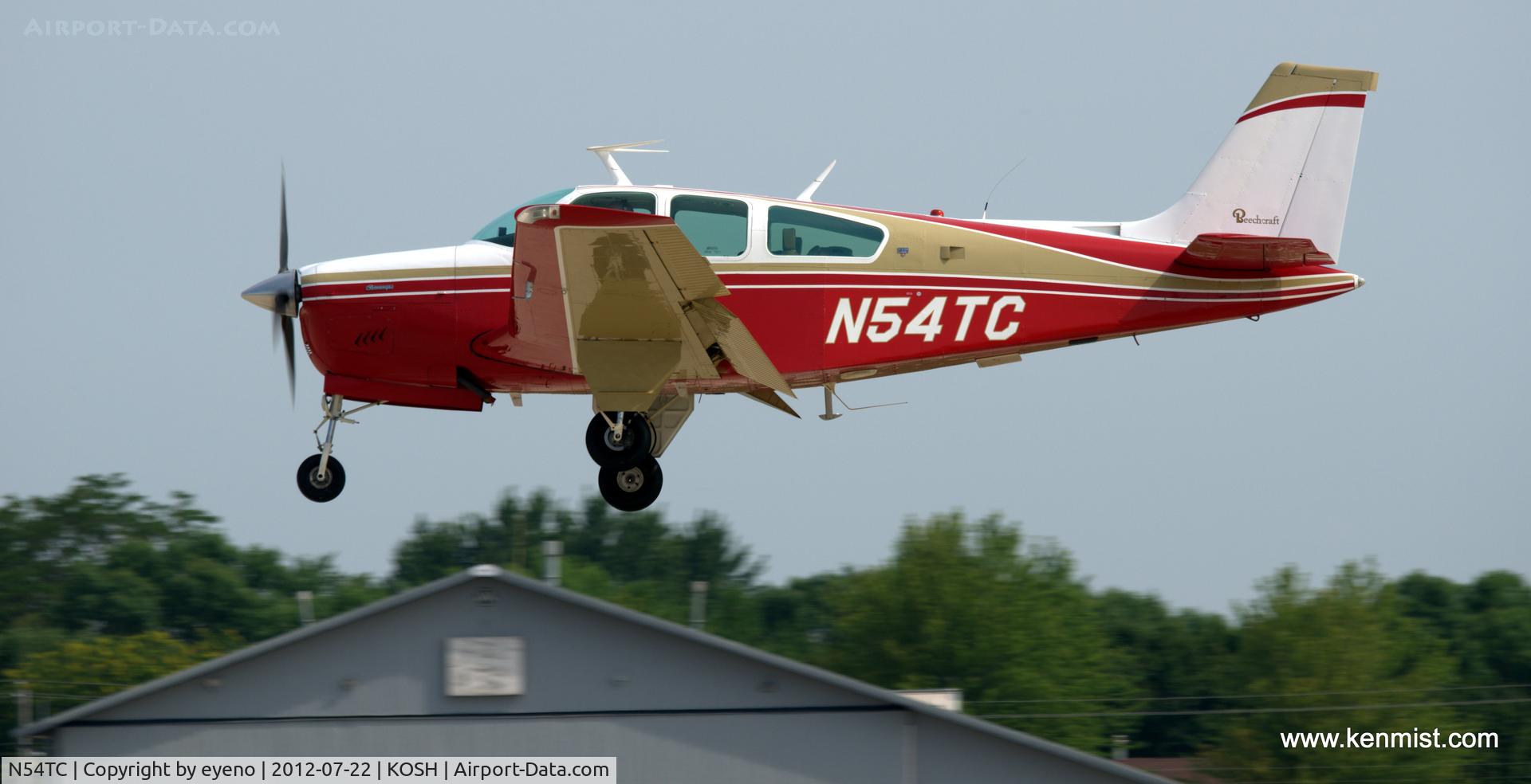 N54TC, 1976 Beech F33A Bonanza C/N CE-661, Arrival at Oshkosh for AirVenture 2012