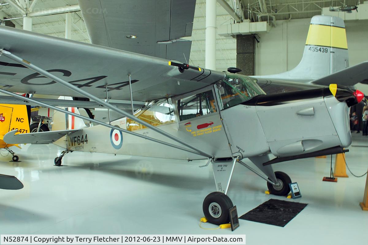 N52874, 1947 Auster MK 6 C/N TAY-371-W, At Evergreen Air & Space Museum