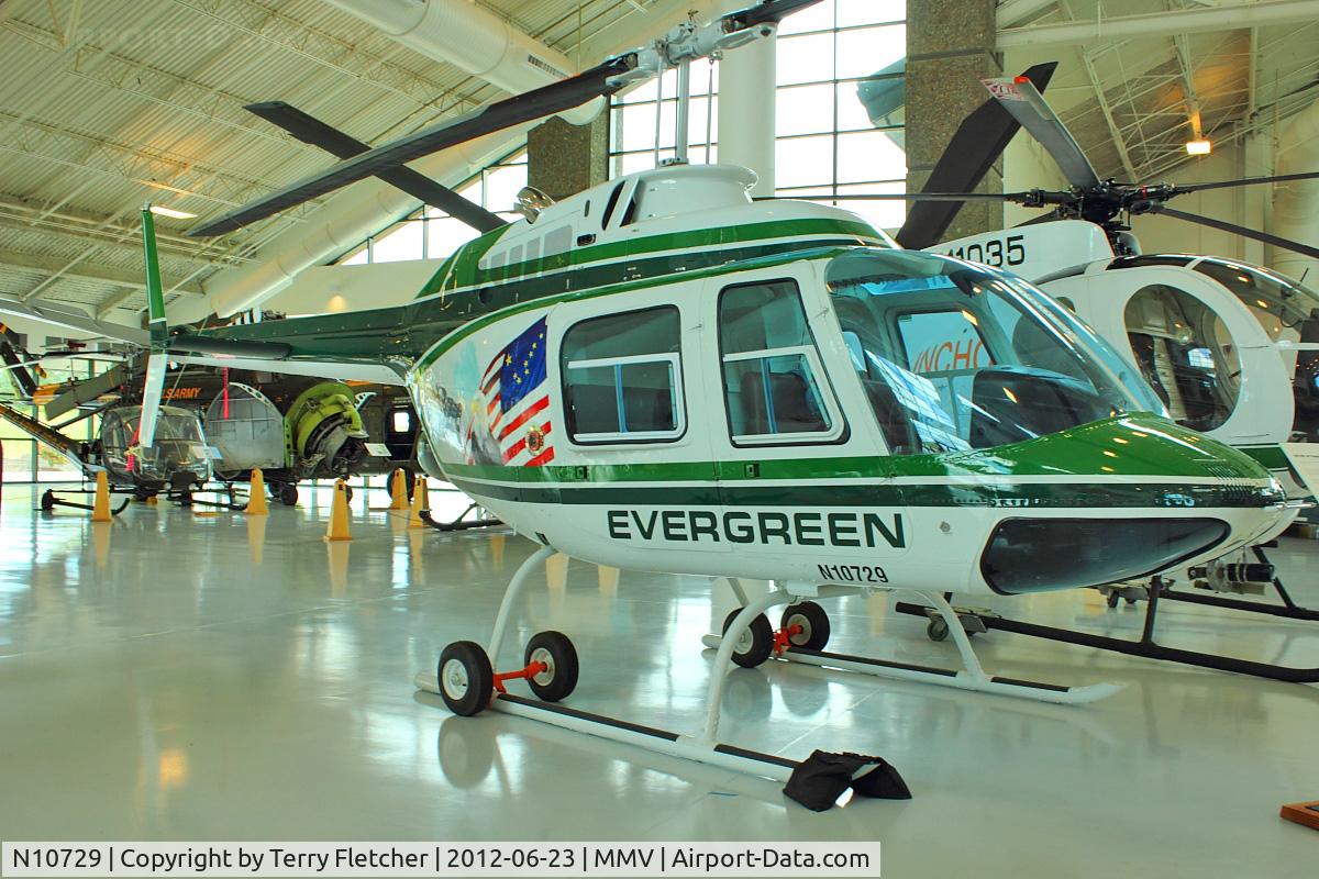 N10729, 1979 Bell 206B JetRanger III C/N 2876, At Evergreen Air & Space Museum