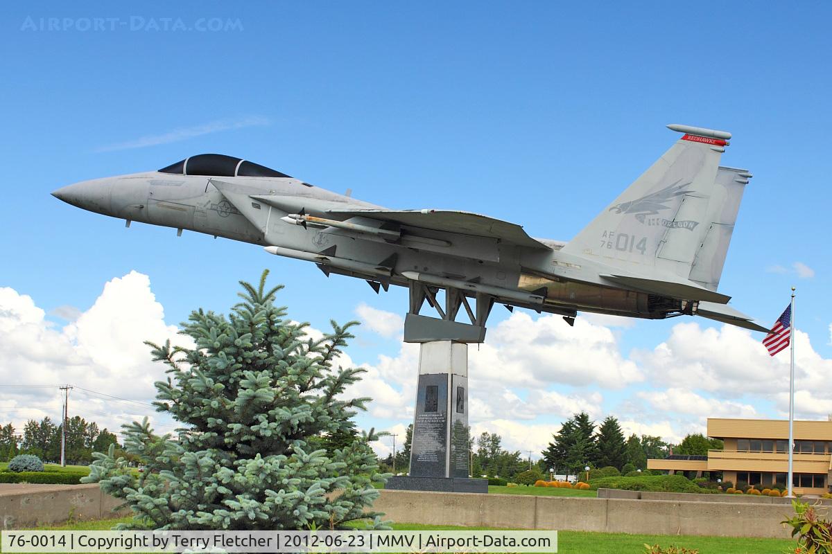 76-0014, 1976 McDonnell Douglas F-15A Eagle C/N 0193/A166, Outside Evergreen HQ at McMinnville Airport