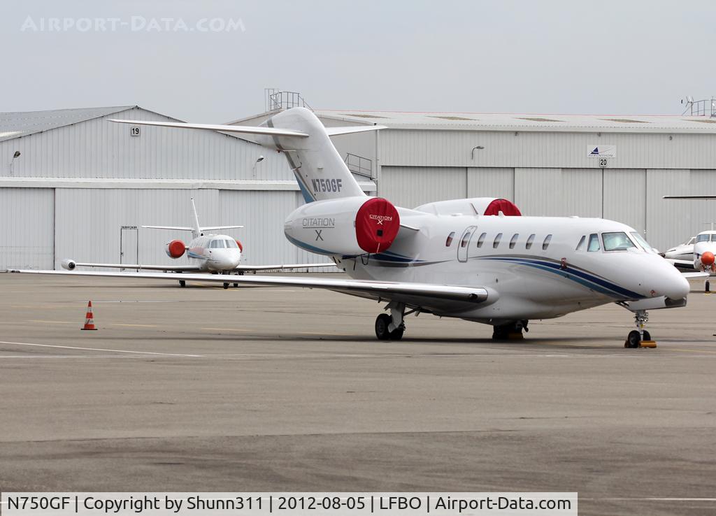 N750GF, 2005 Cessna 750 Citation X C/N 750-0244, Parked at the General Aviation area...