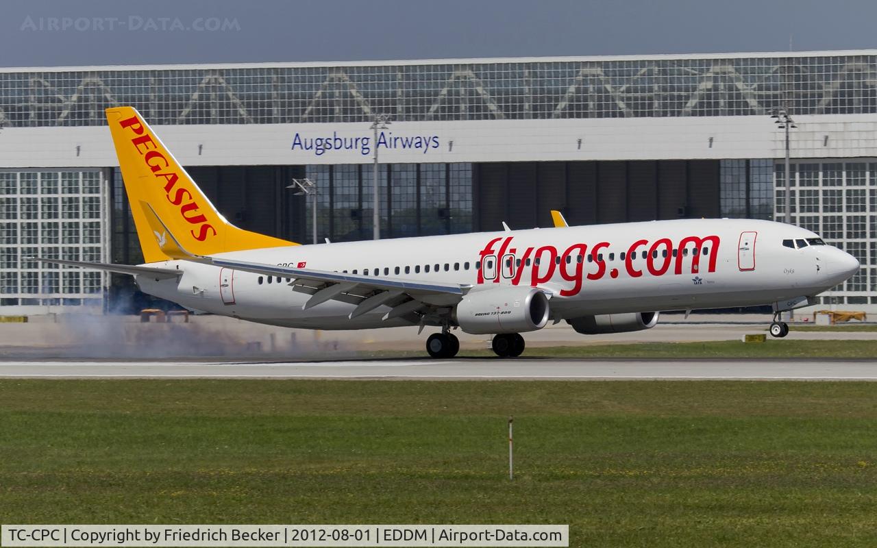 TC-CPC, 2012 Boeing 737-82R C/N 40878, touchdown