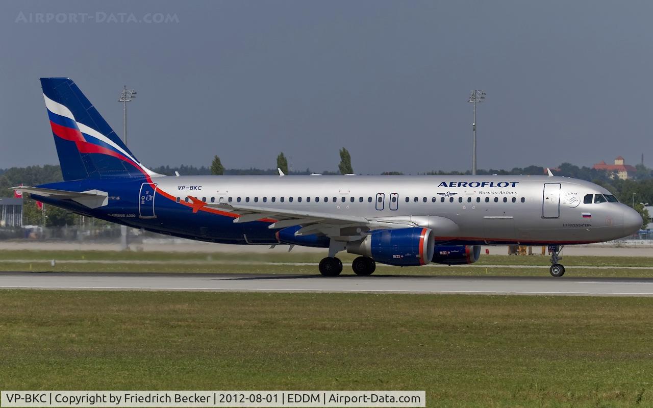 VP-BKC, 2008 Airbus A320-214 C/N 3545, departure from Munich
